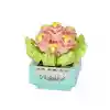 Saksı Çiçekleri Sukulent Serisi 3D Puzzle