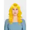 Sarı Renk Uzun Dalgalı Parti Peruğu