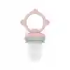 Silikon Püre Meyve Sebze Emziği Pinky Pink / Powder Grey
