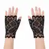 Siyah Dantel Parmaksız Kısa Eldiven
