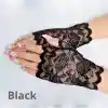 Siyah Dantel Parmaksız Kısa Eldiven