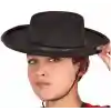 Siyah Renk Keçe Flamenko Şapkası Çocuk Boy