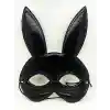 Siyah Renk Kumaş Malzemeden İmal Eva Tavşan Maskesi 19x15 cm
