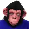 Siyah Saçlı Kafaya Tam Geçmeli Şempanze Maskesi - Maymun Orangutan Goril Maske Et Maske NessiWorld