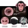 Siyah Saçlı Kafaya Tam Geçmeli Şempanze Maskesi - Maymun Orangutan Goril Maske Et Maske NessiWorld
