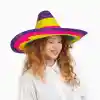 NessiWorld Sombrero Meksikaa Şapkası Renkli Örme Hasır Çocuk Boy