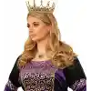 Taşlı Rönesans Kostümlü Kraliyet Ortaçağ Altın Kraliçe Prenses Tacı