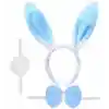 Tavşan Kostüm Seti Taç Papyon Ponpon Kuyruk Mavi