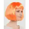 Turuncu Renk Küt Parti Peruğu Kısa Takma Saç