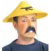 Uzak Doğu Asyalı Çin Japon Şapkası Sarı Renk