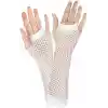 Uzun File Örgü Eldiven Beyaz Renk
