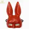 Uzun Kulaklı Kırmızı Lüks Tavşan Maskesi