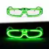 Yeşil LED Işıklı Parti Gözlüğü 3 Modlu – Gece Eğlence Gözlüğü