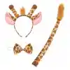 Zürafa Kosümü Aksesuar Seti 3 lü - Taç Papyon Kuyruk