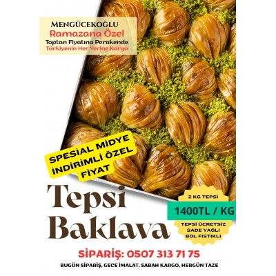 RAMAZANA ÖZEL Midye Baklava 2 kg Tepsi