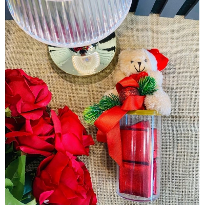 Sargılı Kare Kırmızı Çikolata Özel Kutuda