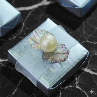 Taşlı, Dekorlu ve Boncuklu Sargılı Çikolata