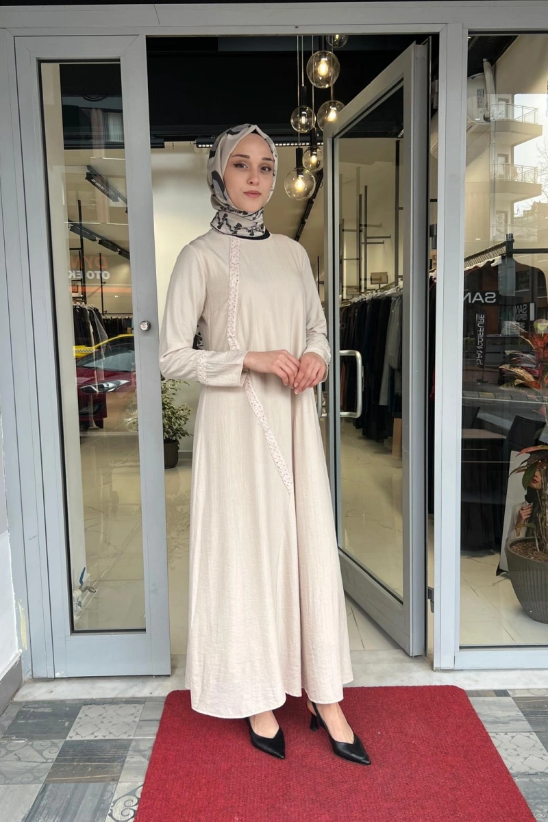 Pul Şeritli Elbise 26MY5103