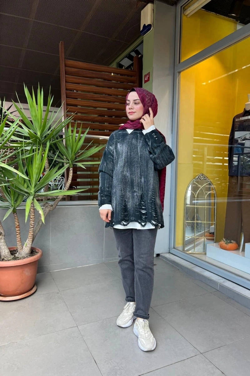 Almarwah Black Triko Kazak T26K-102241