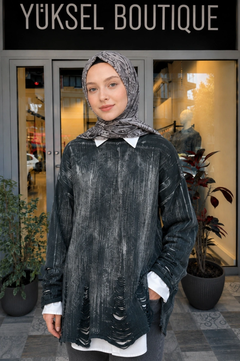 Almarwah Black Triko Kazak T26K-102241