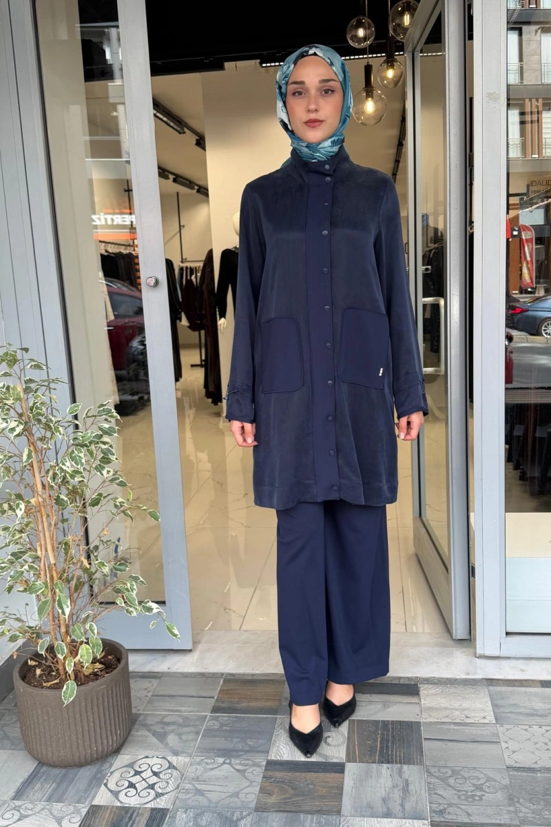Bol Paça Basic Triko Pantolon Navy 3267001