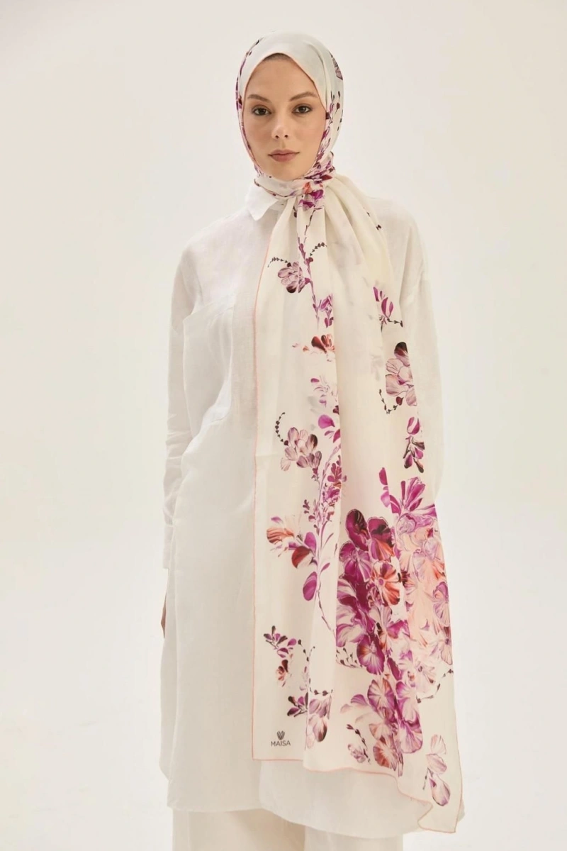Helya Krep İpek Şal 70x190cm