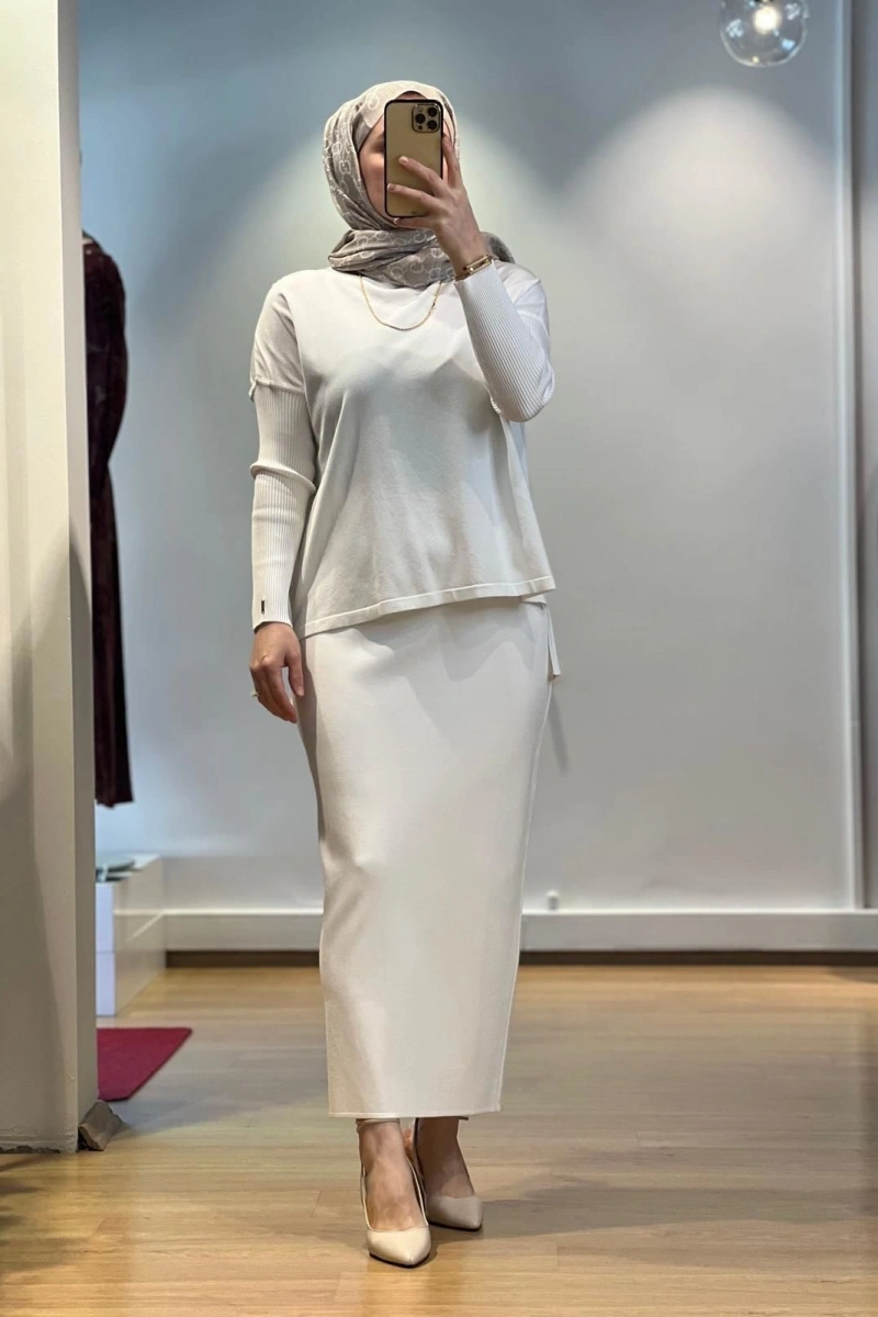 İnvee Triko Kalem Etek 5685