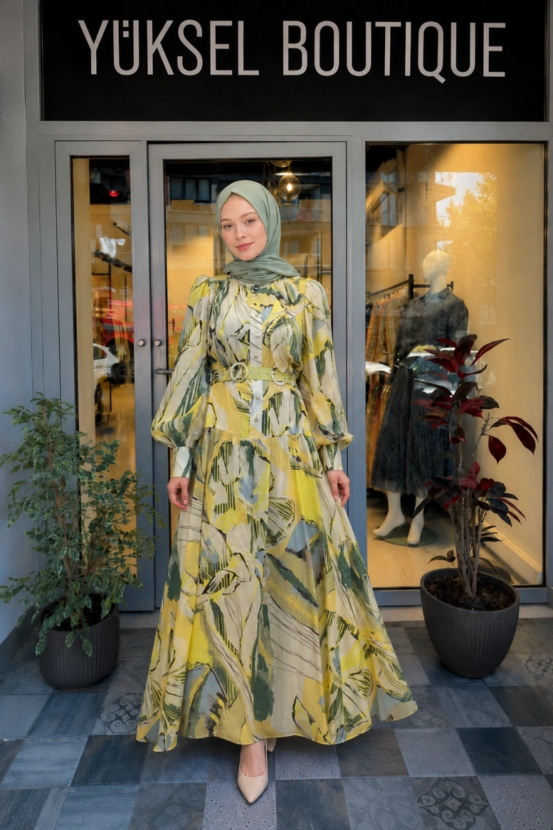 Jamıla Sarah Mehtap Elbise SS25-3089