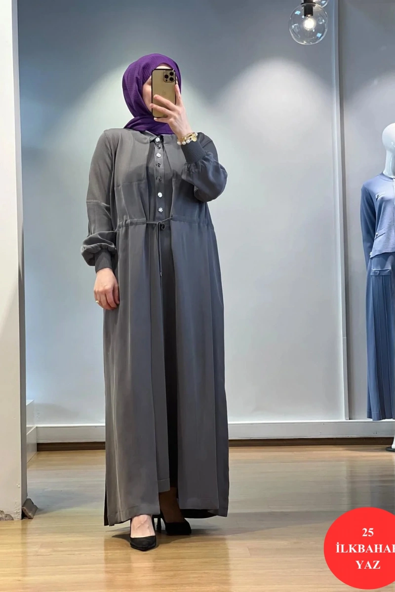 MissDalida Beli Bağcıklı Cupro Kap 25Y-8002
