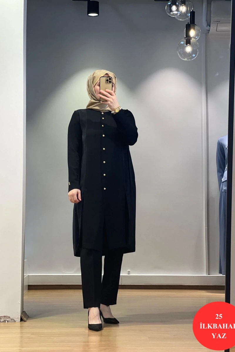 MissDalida Cupro Detaylı Top Düğmeli Triko Hırka 25Y-9014