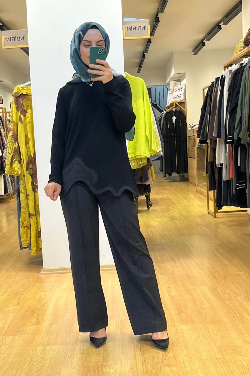 MissDalida Denim Boru Paça Pantolon T25PF-7008