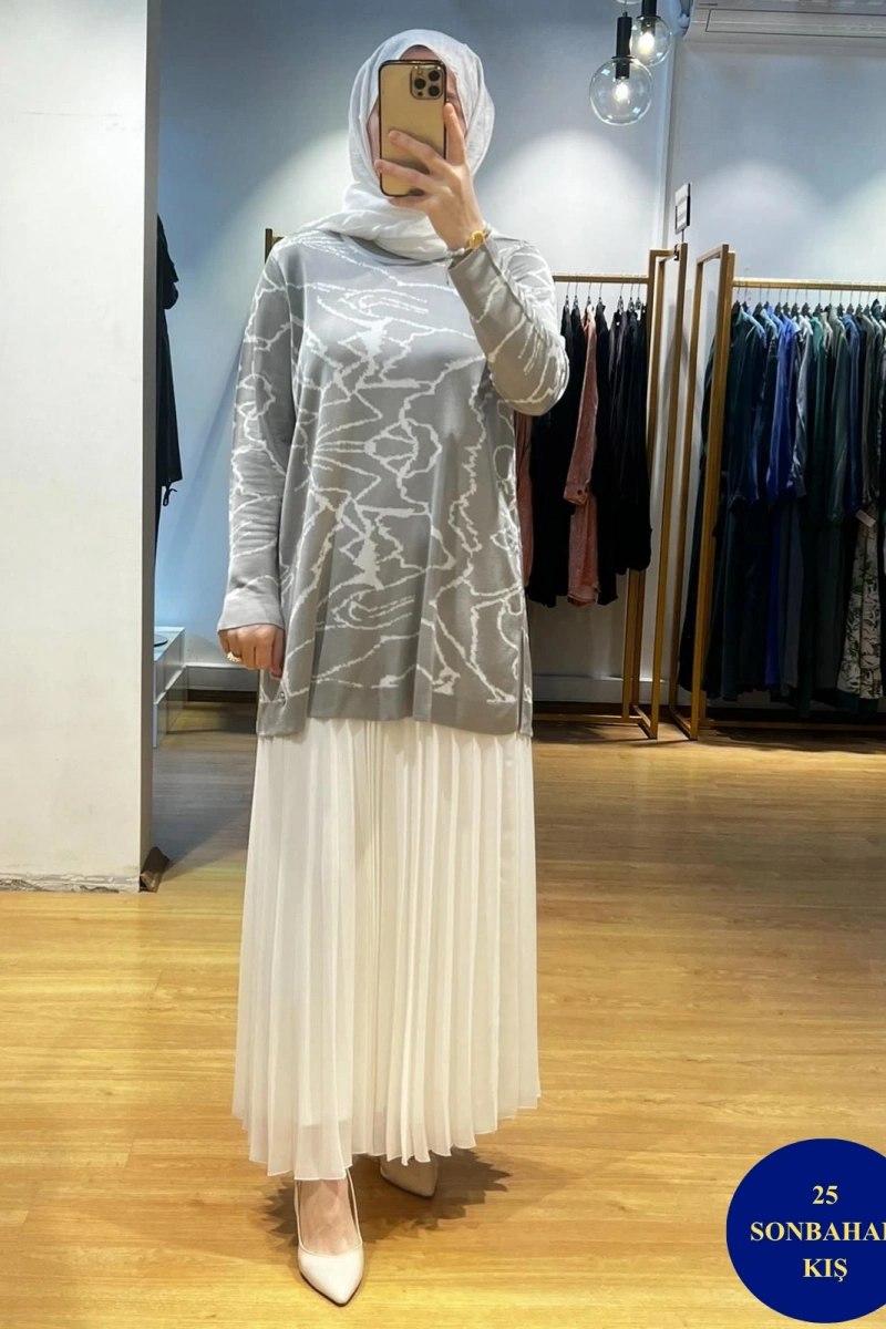 MissDalida Pilise Şifon Etek T25K-2009