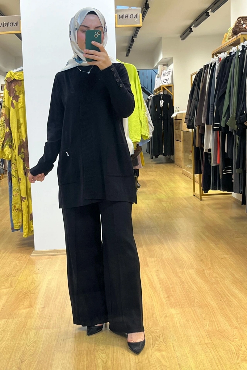 MissDalida Touch Me Düz Renk Triko Hırka T25PF-9201