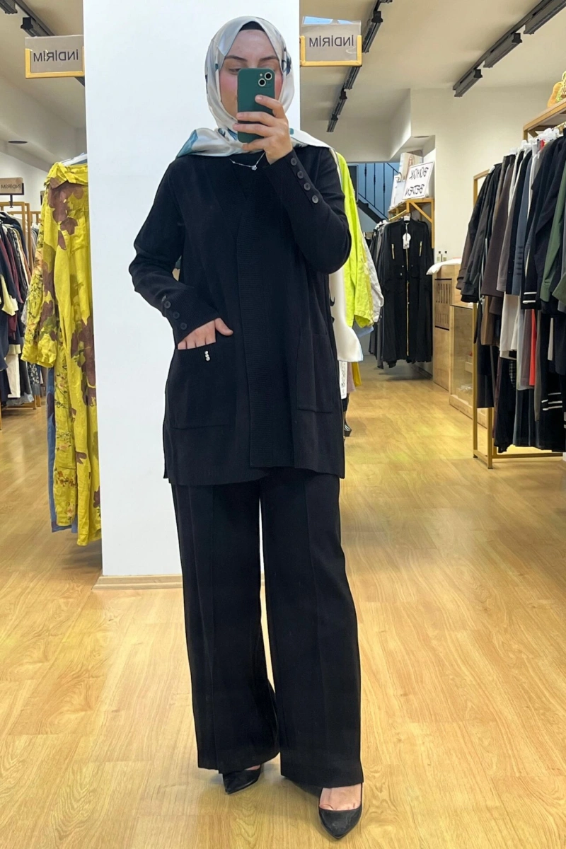 MissDalida Touch Me Düz Renk Triko Hırka T25PF-9201