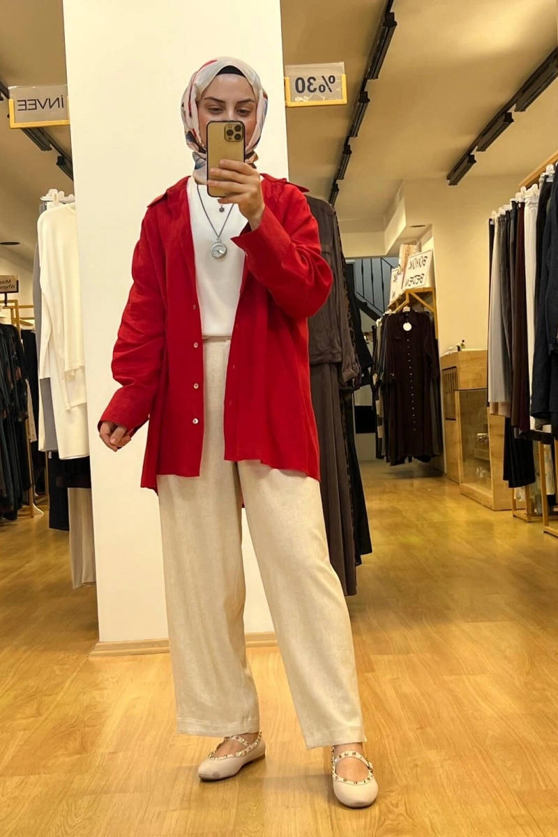 QooQ Lin Gömlek 26SS212