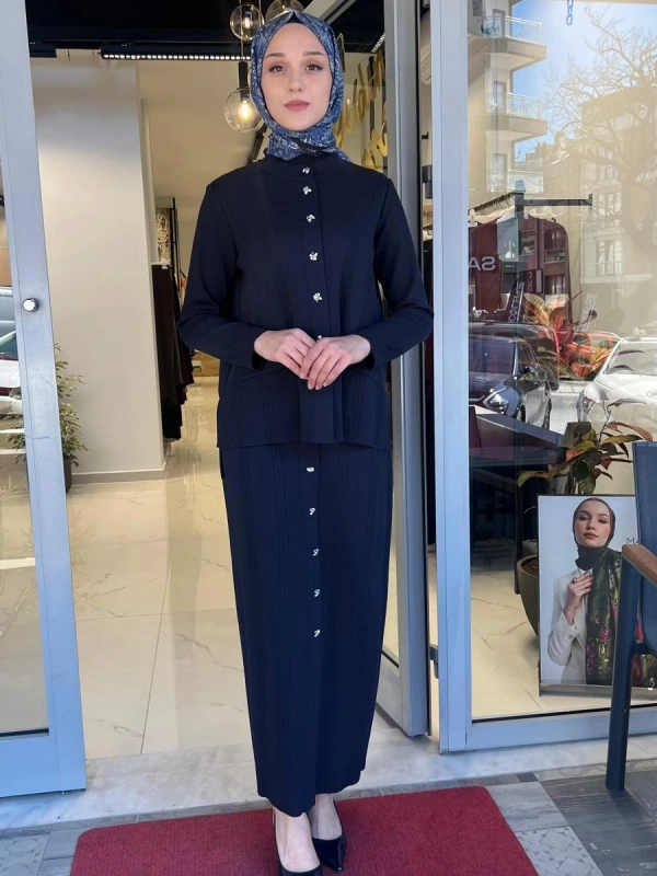 Düğmeli Klasik Triko Ceket T26Y-8209