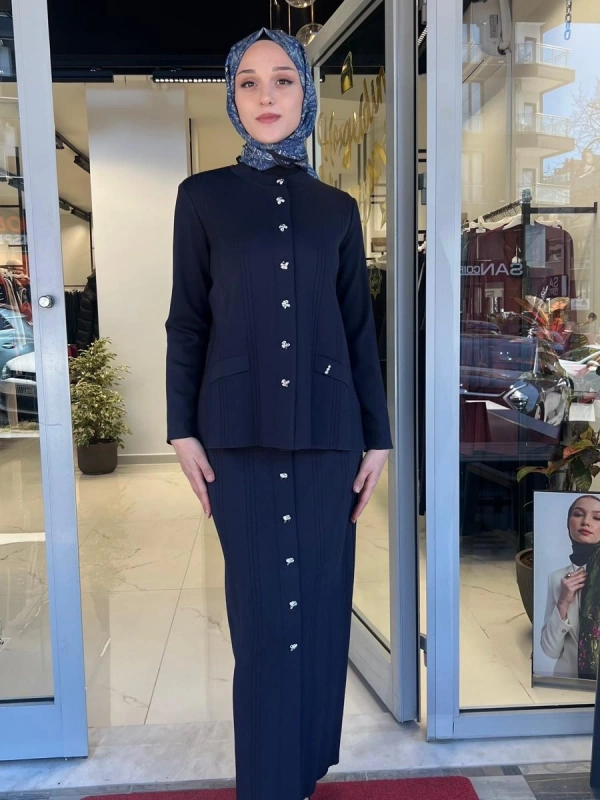 Aksesuar Detaylı Triko Kalem Etek T26Y-2020