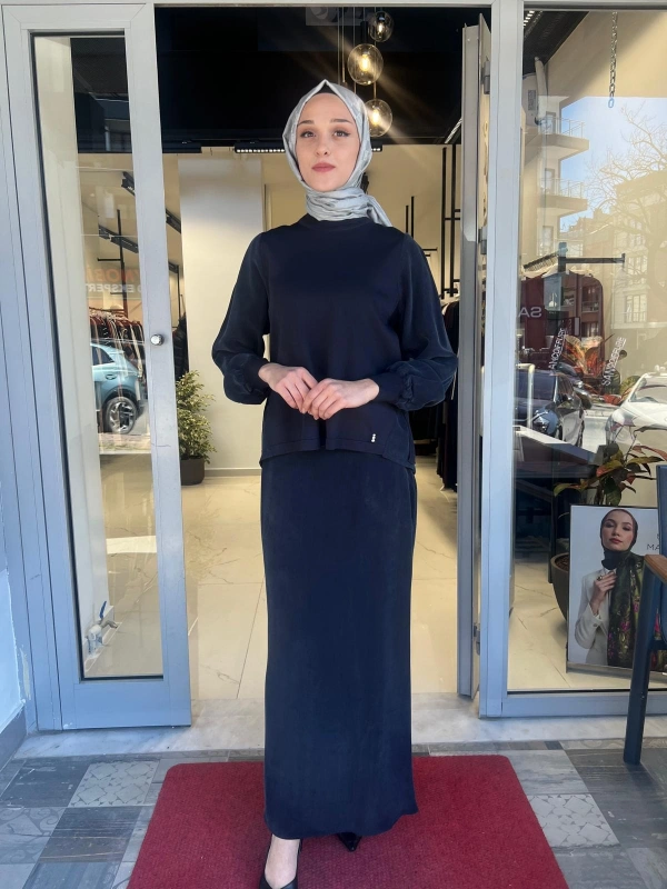 Evaze Kesim Bileği Lastikli Tunik T26Y-6028