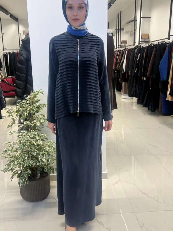 Fermuarlı Şık Cupro Ceket T26Y-8212