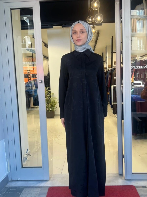 Jakarlı Gömlek Elbise T26Y-4035