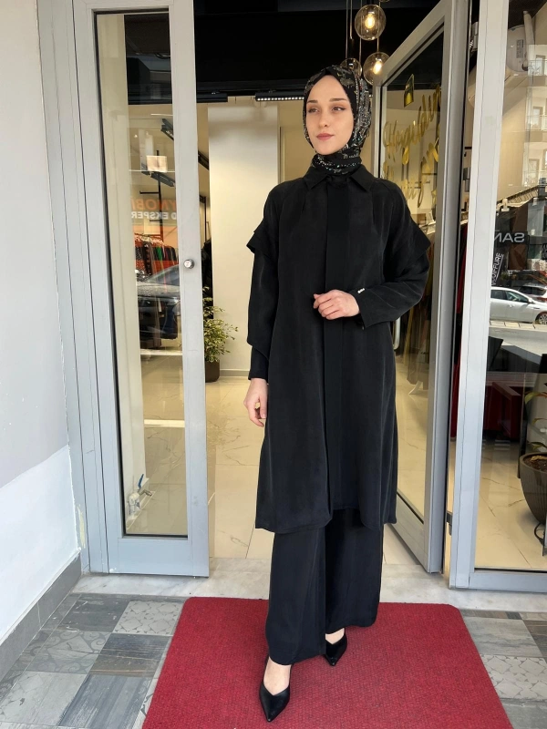 Kol Detaylı Cupro Kap T26Y-8007