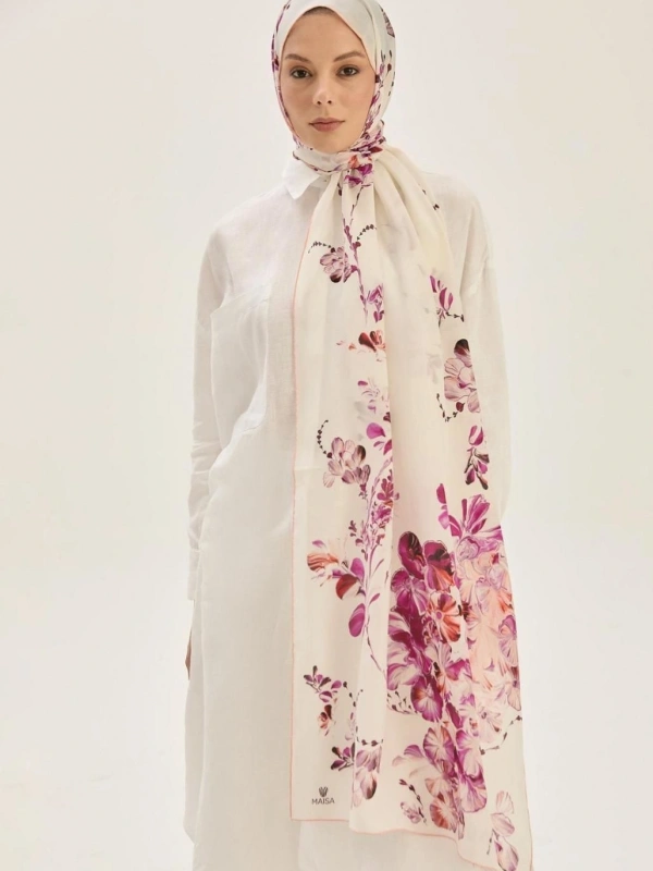 Helya Krep İpek Şal 70x190cm