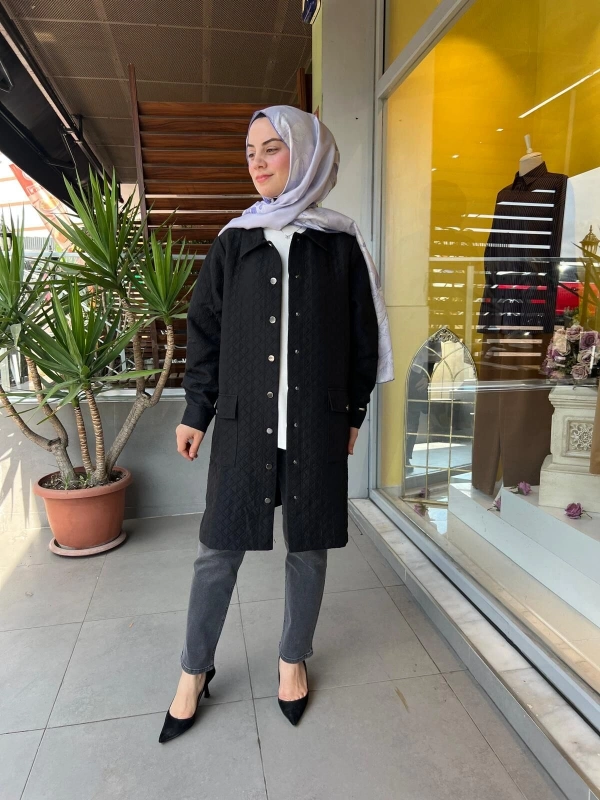 İnvee Kapitone Uzun Gömlek 6879