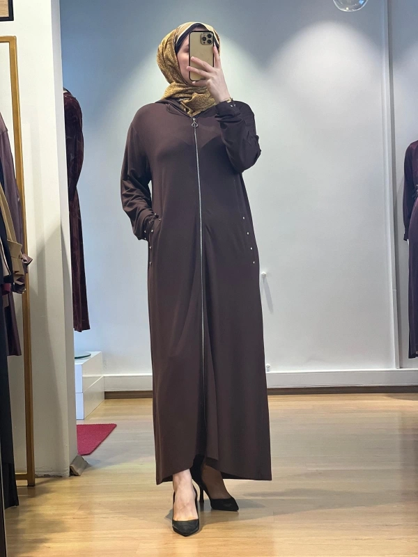 İnvee Taş Detaylı Penye Kap 6953