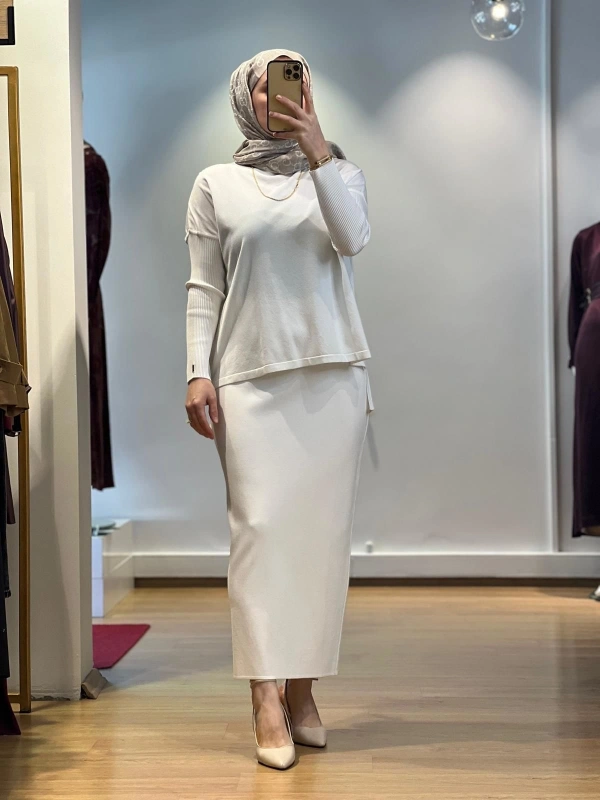 İnvee Triko Kalem Etek 5685