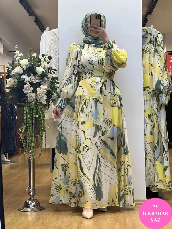 Jamıla Sarah Mehtap Elbise SS25-3089