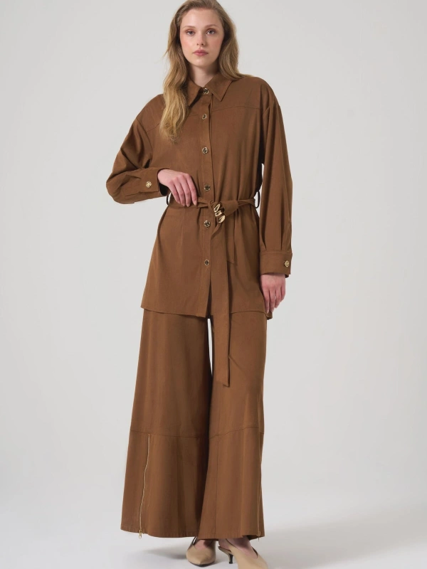 Mascara Kuşaklı Gömlek 56MK2108