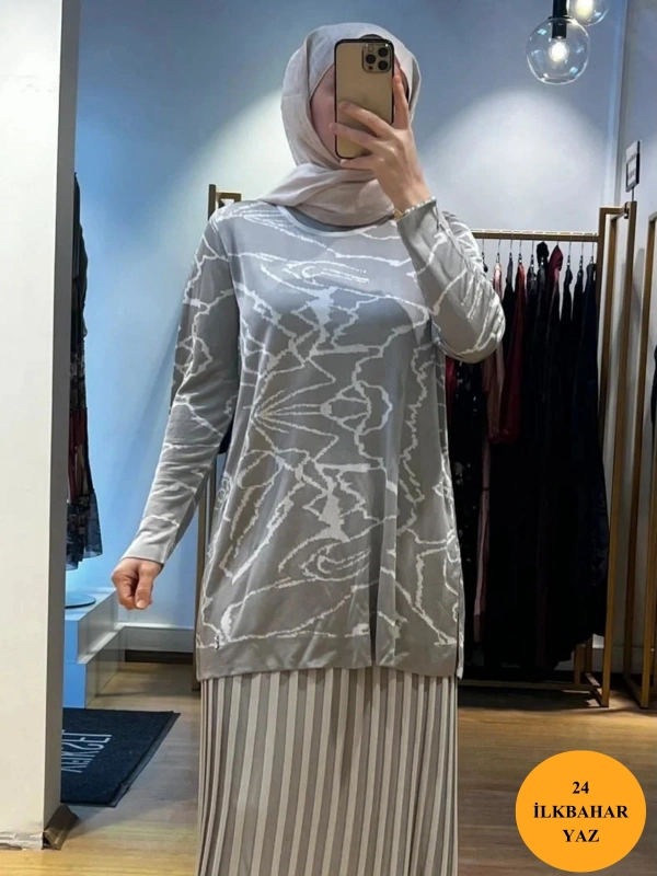 MissDalida Desenli Şık Tunik T24Y-6041