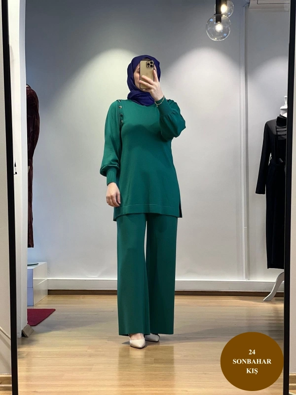 MissDalida Düğme Detaylı Balon Kollu Tunik T24K-6026