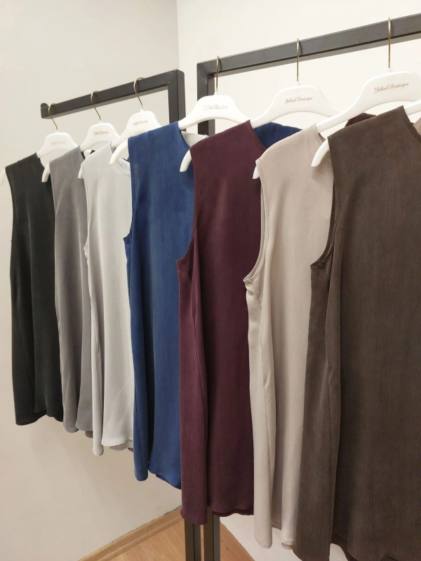 MissDalida Kolsuz Kısa Cupro Tunik 25Y-6020